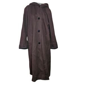 Forecaster Brown Wool Blend Coat with Hood Size 16
